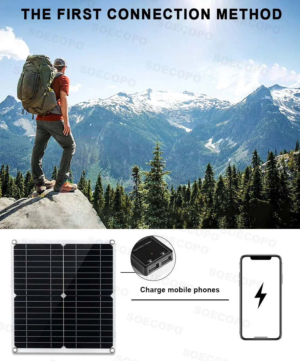 SOECOPO 10000W Solar Generator Kit, 12V to 110V/220V Inverter, 200W Panel, 100A Controller, for Off-Grid Home, RV & Camping