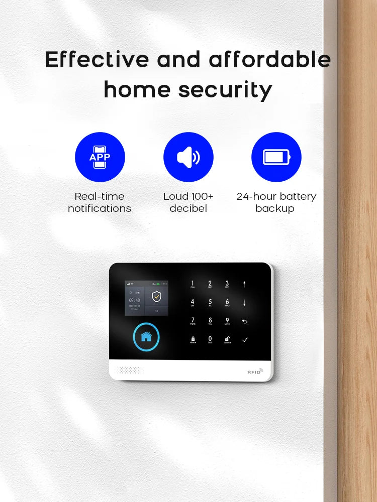 4G WiFi Home Alarm System with Motion Sensors - Smart Security Kit Tidesmit