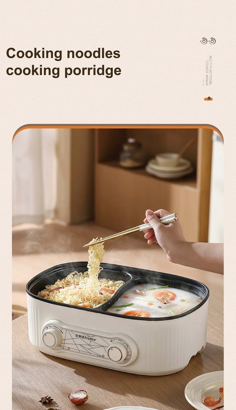 6L electric nonstick hot pot cooking steaming noodles and porridge