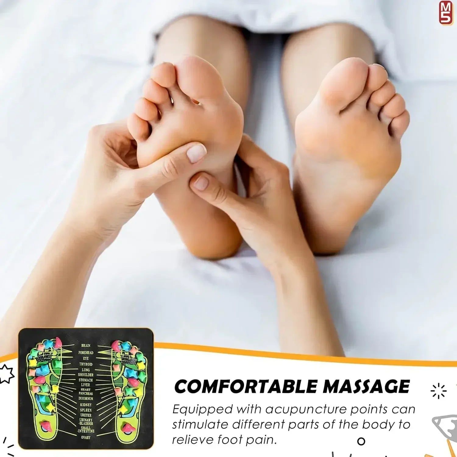Acupressure Foot Reflexology Mat for Deep Tissue Muscle Relief Body Shaping Massage Equipment Tidesmit