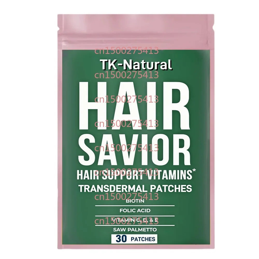 Tidesmit 30 Hair Growth Transdermal Patches with Biotin and Saw Palmetto for men and women hair support.