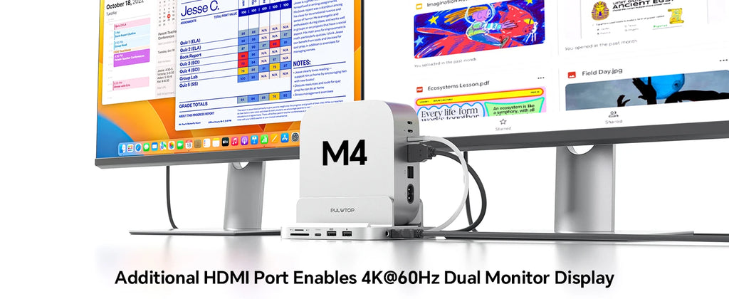 Mac Mini M4 Docking Station with 4K HDMI and M.2 SSD Expansion Tidesmit
