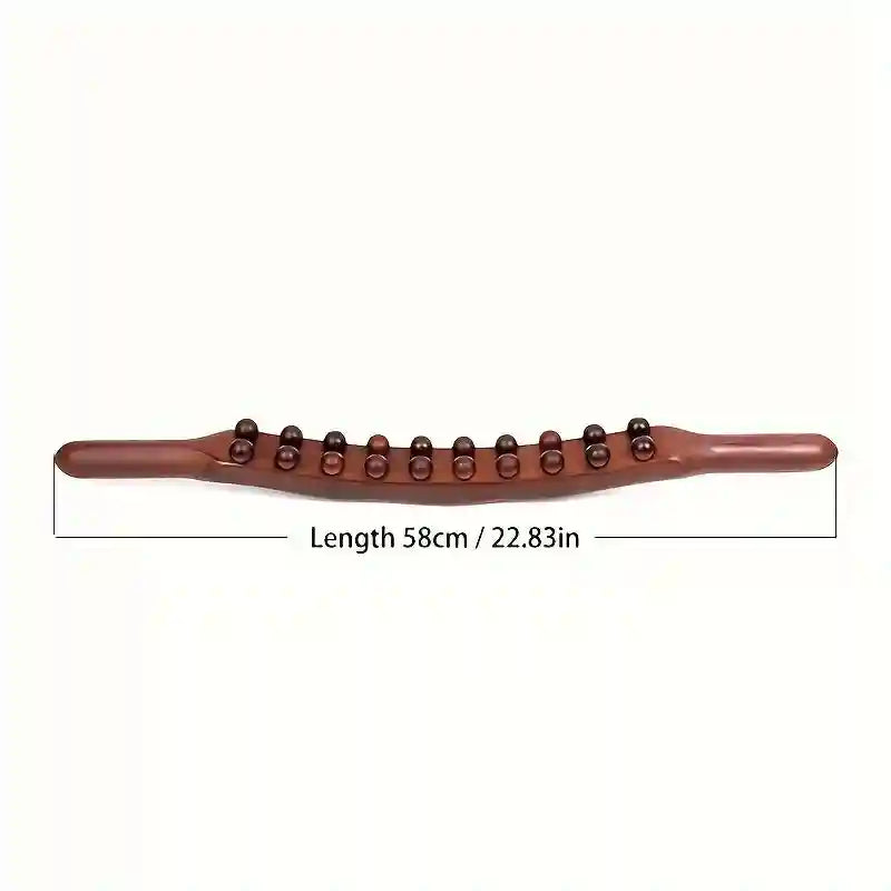 Abdominal Gua Sha Massage Stick: 20 Bead Wooden Roller for Muscle Relief Massage Roller Tidesmit