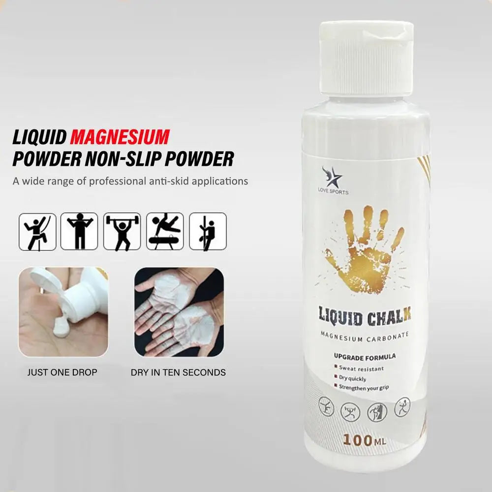 Sports Liquid Magnesium Powder Fitness Lifting Anti Slip Cream Grip Liquid Magnesium For Indoor Pole Dancing Rock Climbing Gym