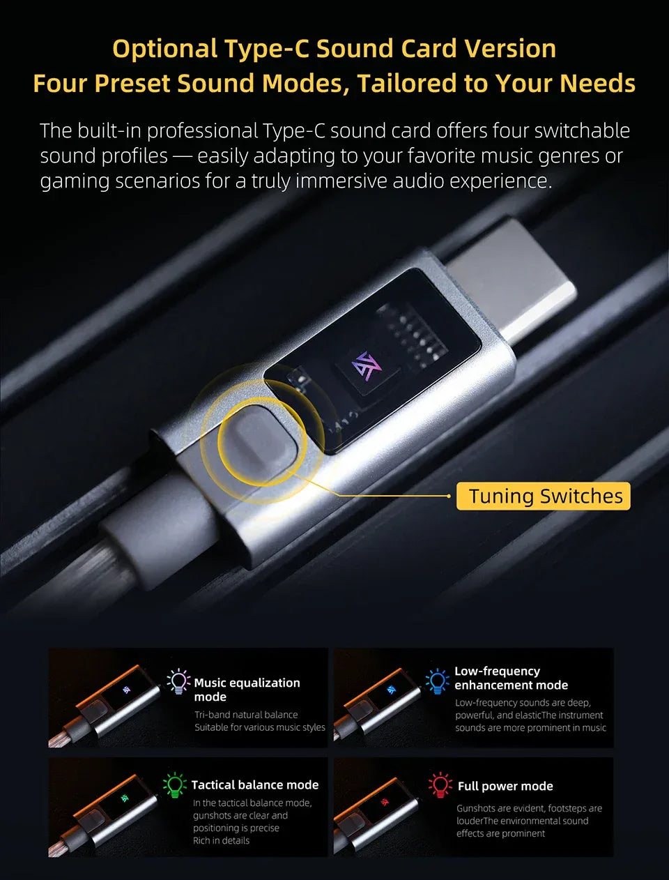 Wired Hybrid IEM Earphones HiFi Bass Gaming Audio | Tidesmit Tidesmit