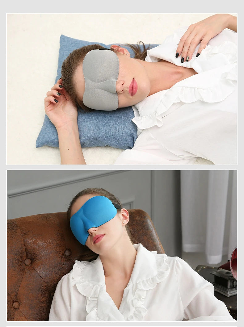 3D Sleeping Mask Eyepatch Block Out Light Soft Paded Sleep Rest Relax Aid Cover Patch Blindfold Face Shade Eyeshade Eyes Patchs