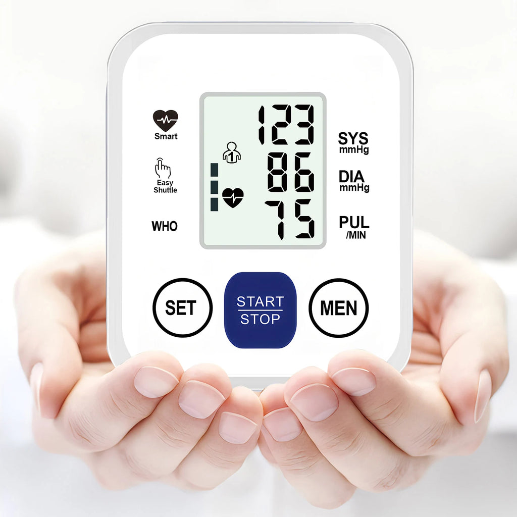 Medical Blood Pressure Tensiometer LED Display Digital BP Heart Rate Meter Arm cuff Blood Pressure Monitor BP Pulse Rate Meter