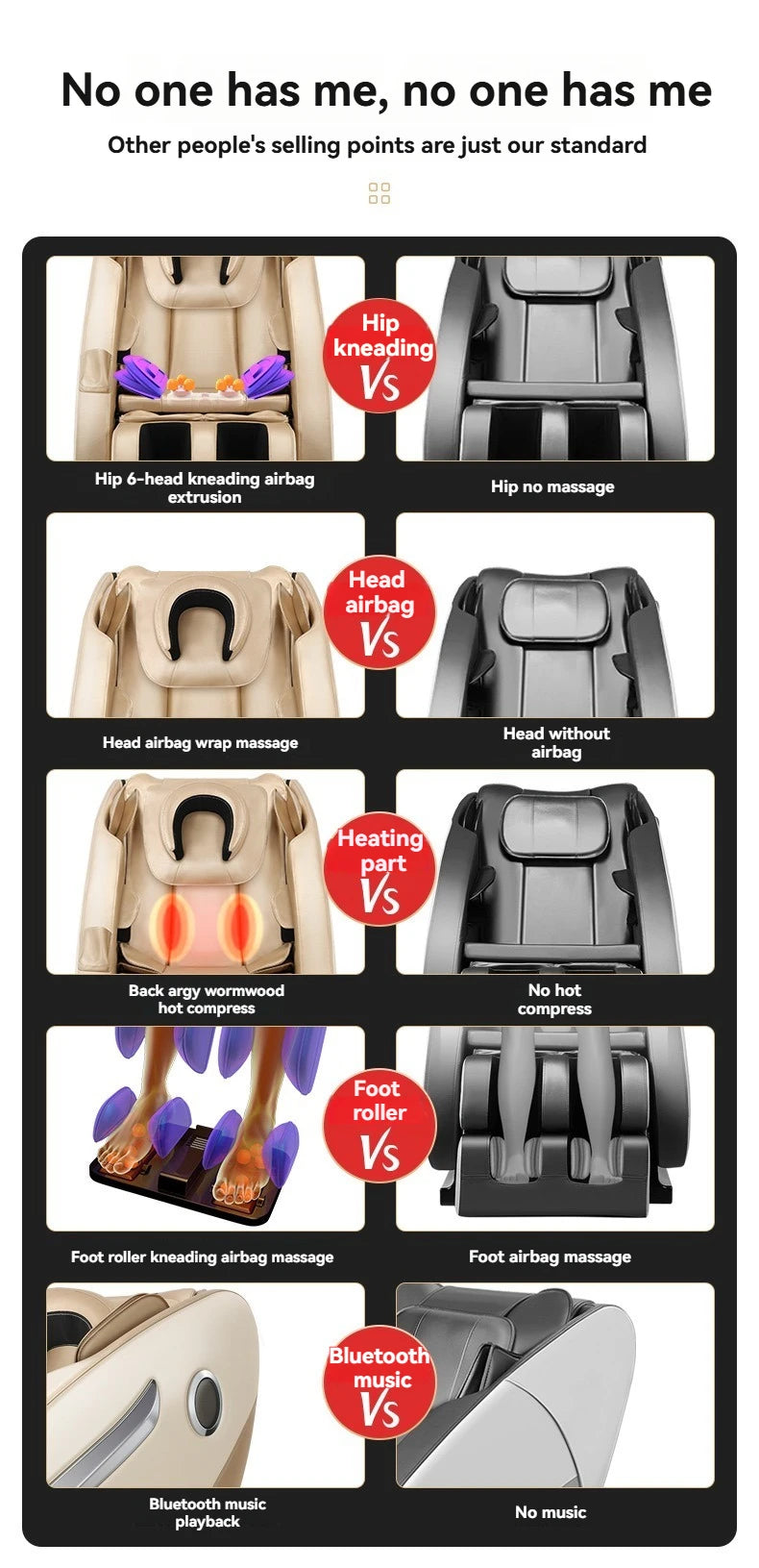Zero Gravity Massage Chair - Full Body Spa Recliner in Gold Massage Chairs Tidesmit