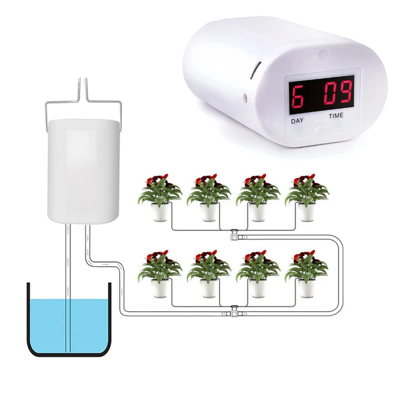 2-16Head Self-Watering Kits Intelligent Drip Irrigation Automatic Watering System Kits Plant Watering Spike Device Water Dripper