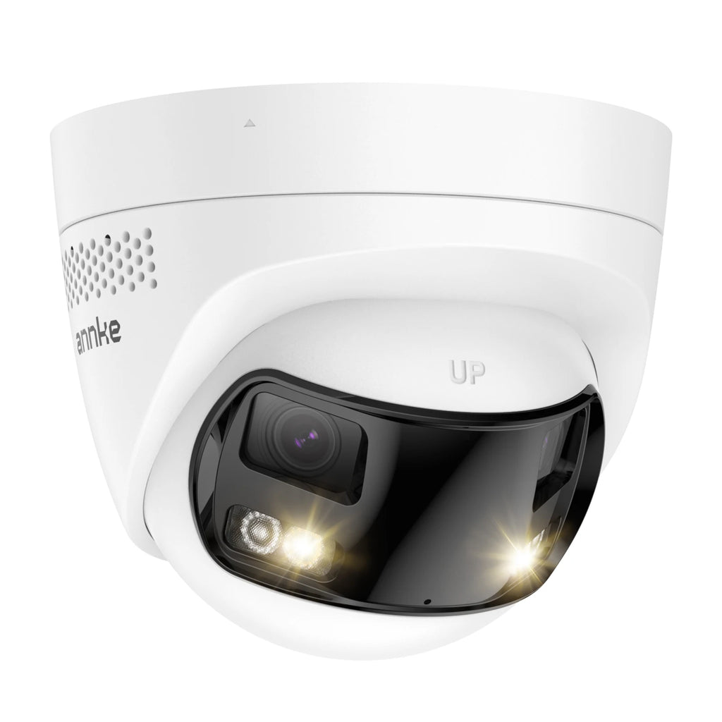 ANNKE FCD800 8MP Security Camera 180°Panoramic Dual Lens Outdoor POE Camera 4K AI Human Detect Two Way Audio IP67 8MP IP Camera