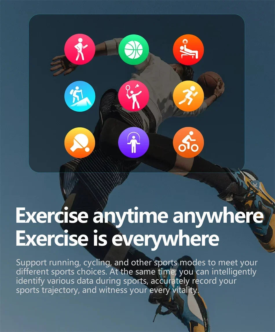 New AI Diagnosis Smart Watch Men, Air Pump Airbag Accurate Measure Blood Pressuer ECG Uric Acid Lipid Smartwatches For XIAOMI