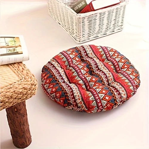 Square/Round Seat Cushion Suitable for Yoga, Dining, and Office Chairs, Ethnic Style FabricsTatami Bench Cushions, Home Decor