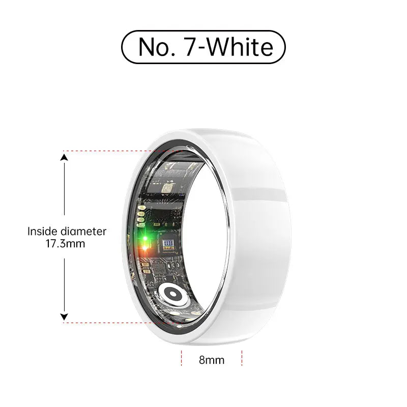 Tidesmit Smart Health Ring - Biometric Fitness Tracker with Sleep Monitor Ceramic White No.7 Tidesmit