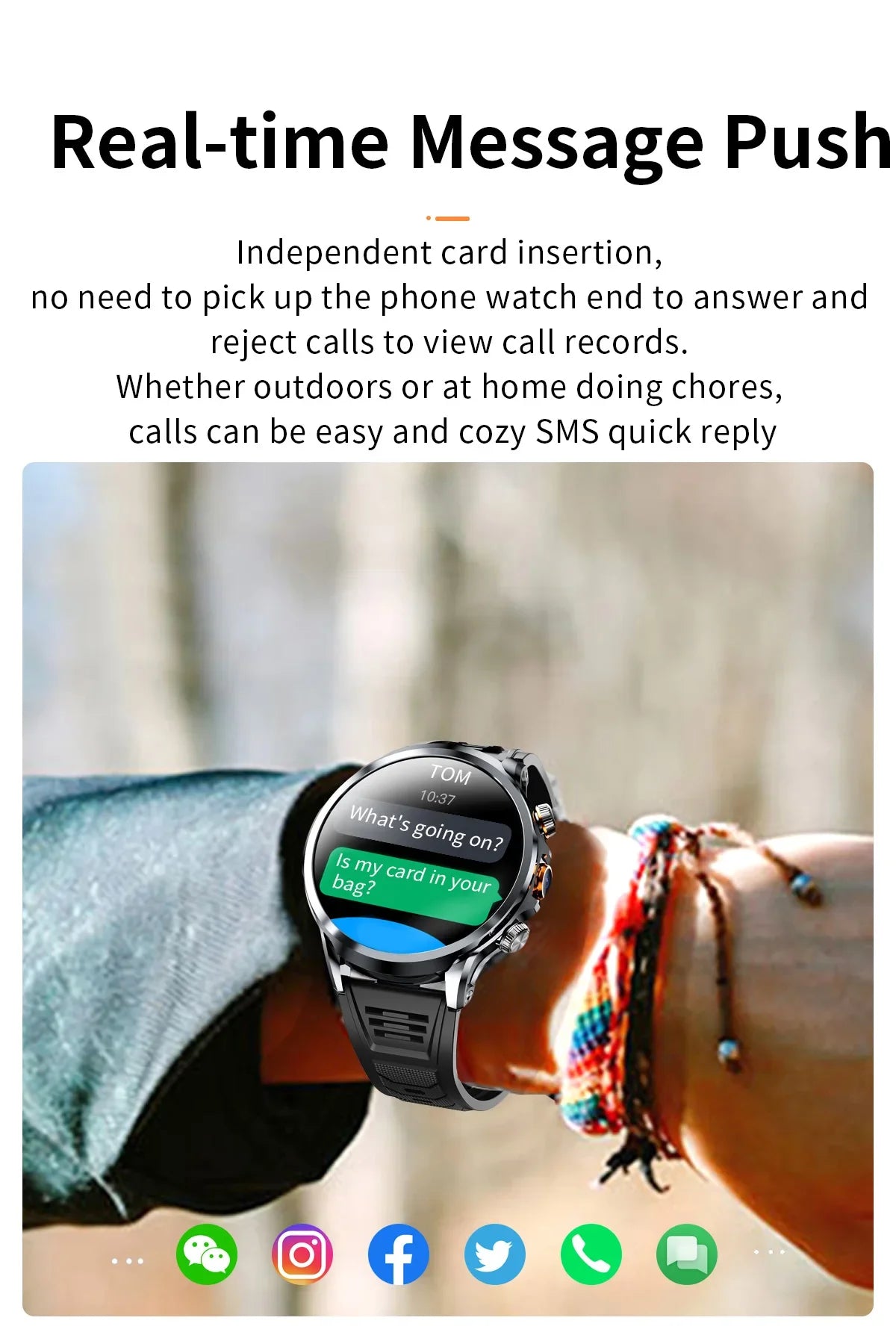 Smart Watch With 1.95 inch IPS 1100mah Battery 128GB ROM 500W Camera GPS WIFI Heart Rate APP Download Smartwatch Android 9.0
