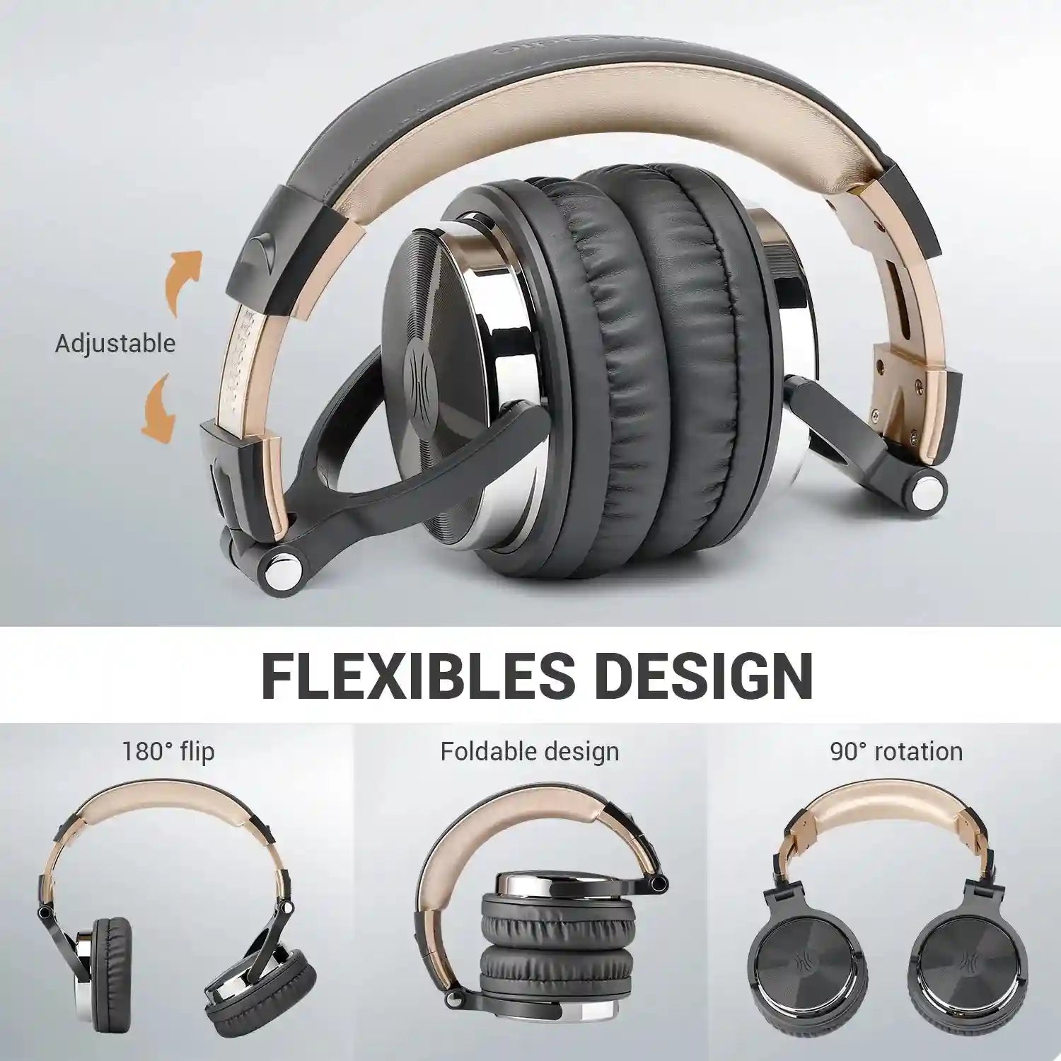 Wired Studio Headphones - Pro Over-Ear Monitoring Audio by OneOdio Tidesmit