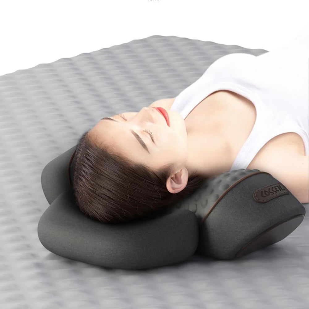 Electric Neck Massage Pillow with Heat Therapy and Vibration - Tidesmit Massage Cushion Tidesmit