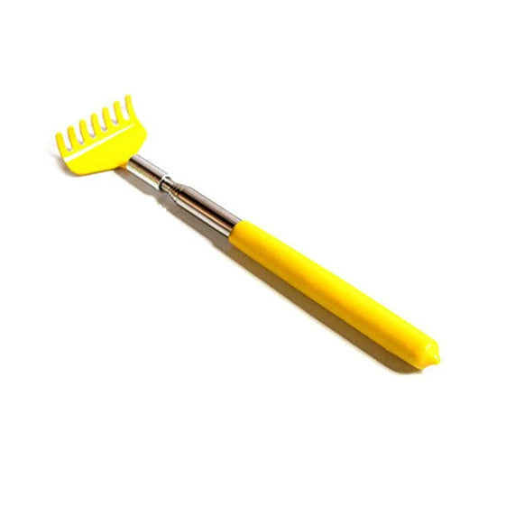 Telescopic Back Scratcher Stainless Steel Retractable Massager Back Massage Instrument B-Yellow Tidesmit