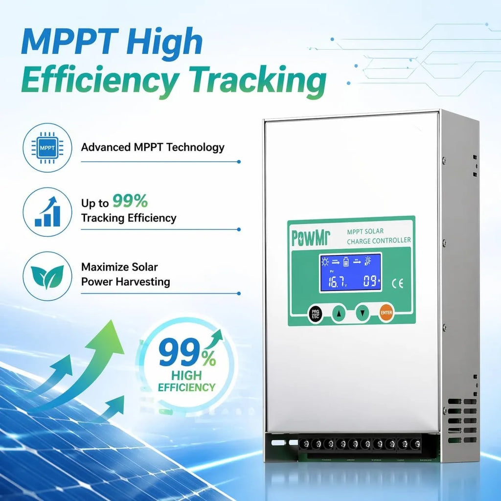 Local Stock 80A 100A MPPT Solar Charger Controller 12V 24V 36V 48V Smart Home Solar Regulator  Fit Lead Acid Lithium Batteries