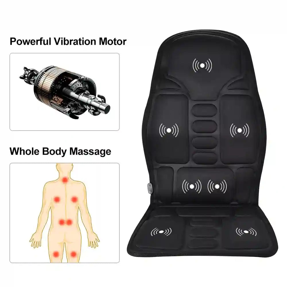 Massage Chair Pad with Heat and Vibration for Back Relief - Tidesmit Massage Roller Tidesmit