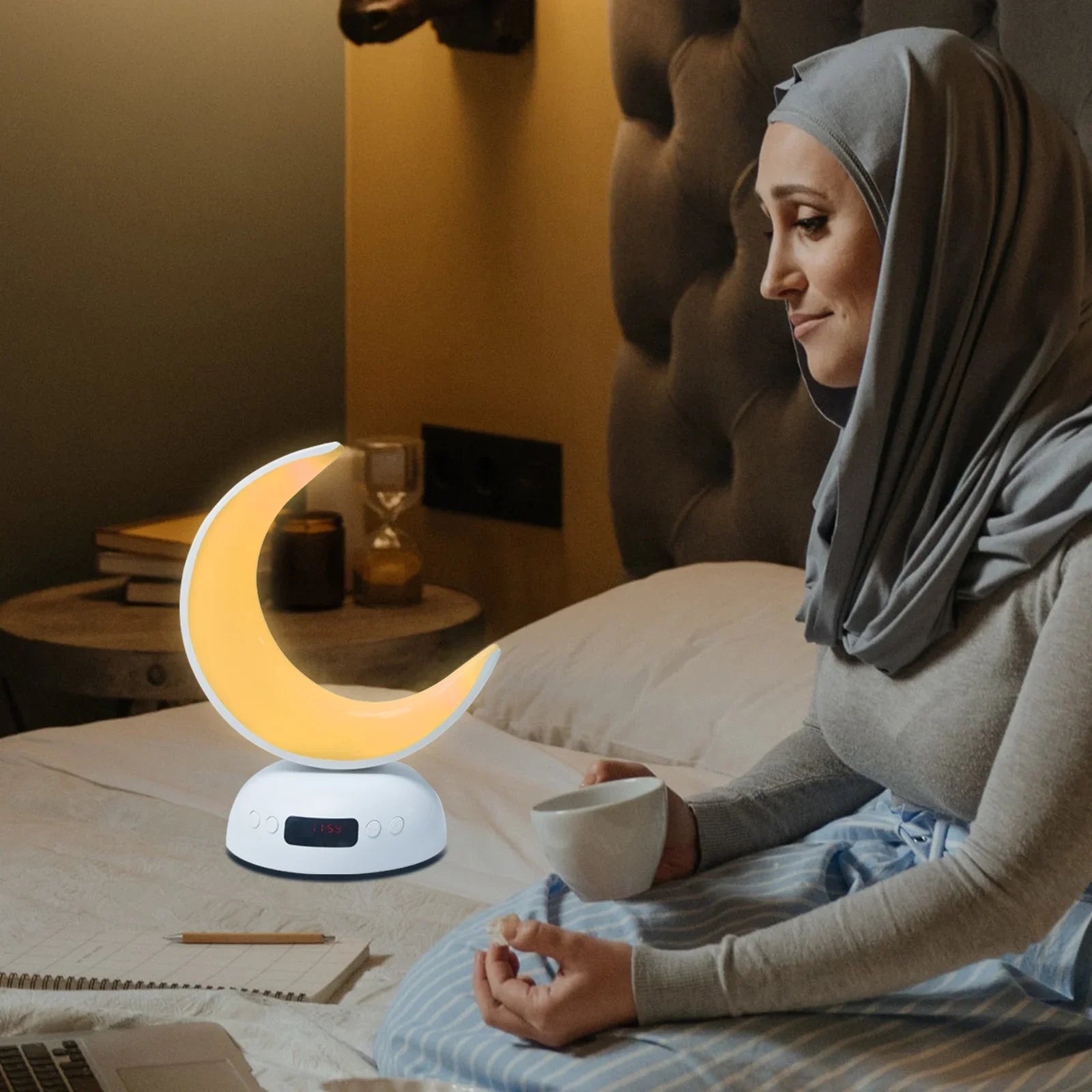 Quran Azan Clock Islam Muslim Arabic Koran Bright Bluetooth Speaker Portable Night Light Lamp Holy Wireless Ramadan Islamic Arab