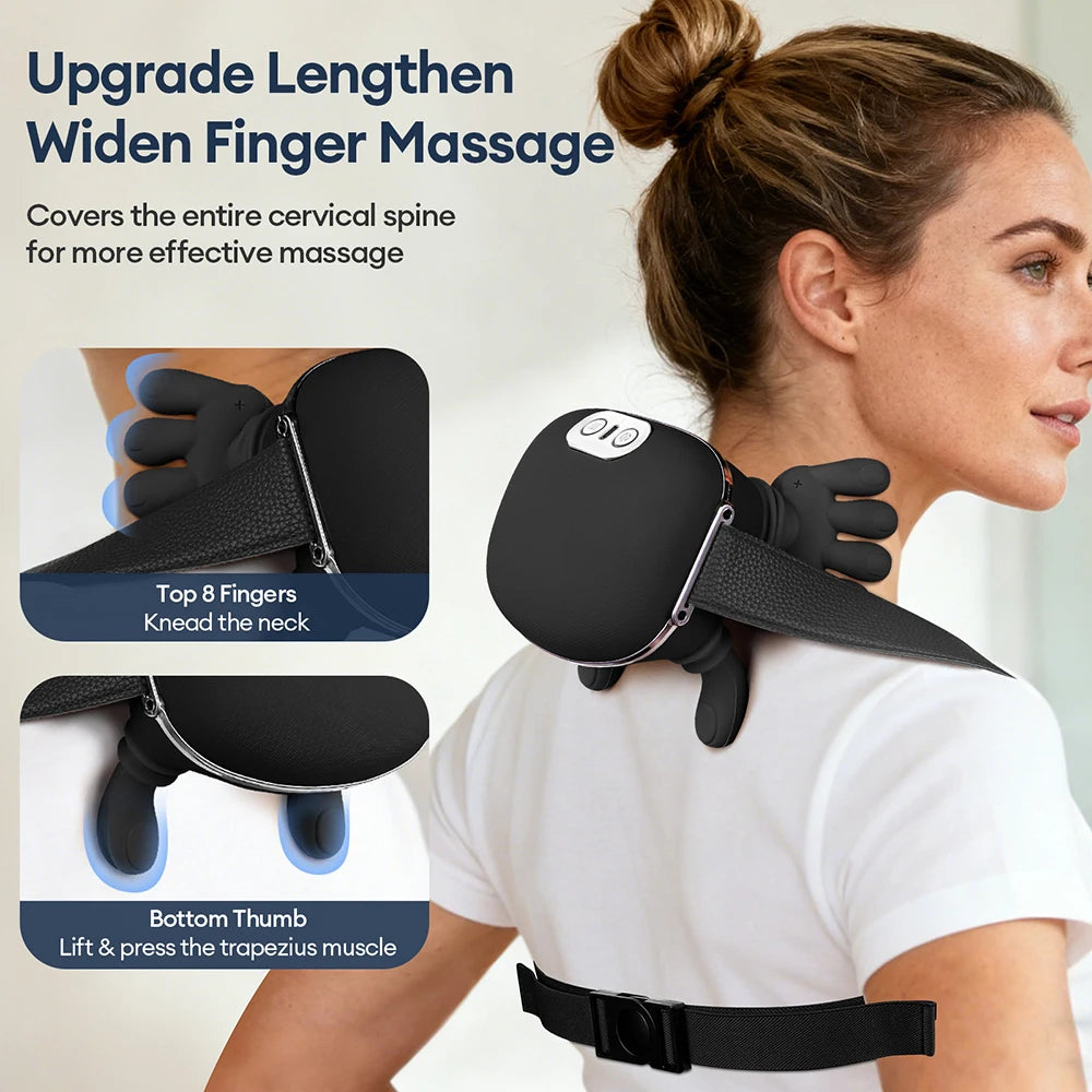 Electric Neck and Shoulder Massager – Deep Tissue Heat Therapy Shawl Back Massage Instrument Tidesmit