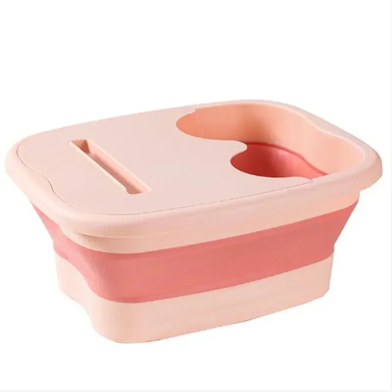 Foldable Foot Bath Massager | Portable Home Spa Wellness Tool Relaxation Treatment Pink - lid China Mainland Tidesmit