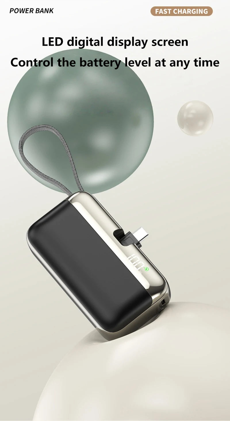 20000mAh Portable Charger with Built-in Cable - Fast Charging PD Tidesmit