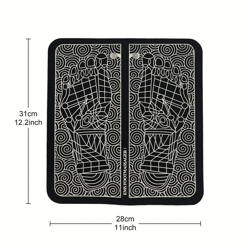 Electric Foot Massage Mat | 8 Modes & 19 Levels | Black Tidesmit Body Shaping Massage Equipment Tidesmit
