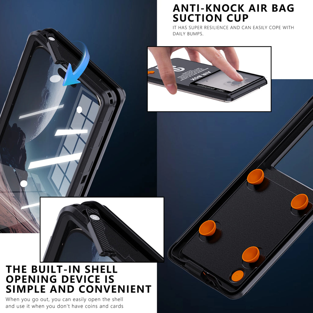 Waterproof Phone Case for 6.9 Inch Devices - IP68 Certified Shockproof Tidesmit