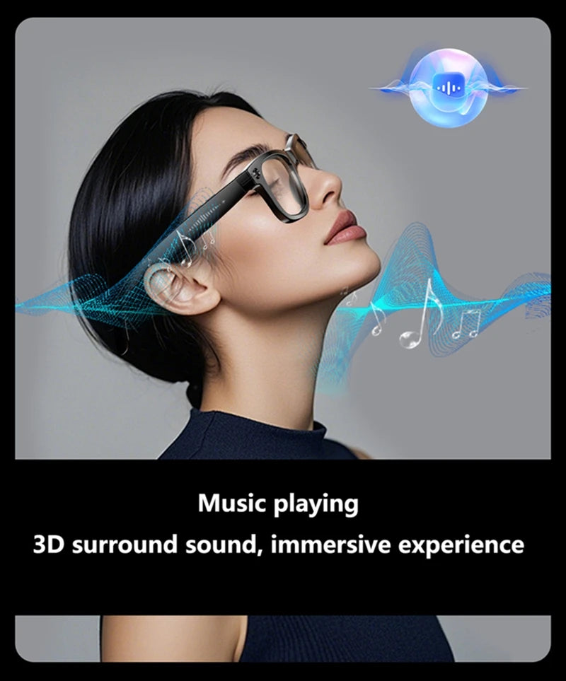 AI Smart Glasses with Camera & Bluetooth Audio - Tidesmit Multi-Lens Tidesmit