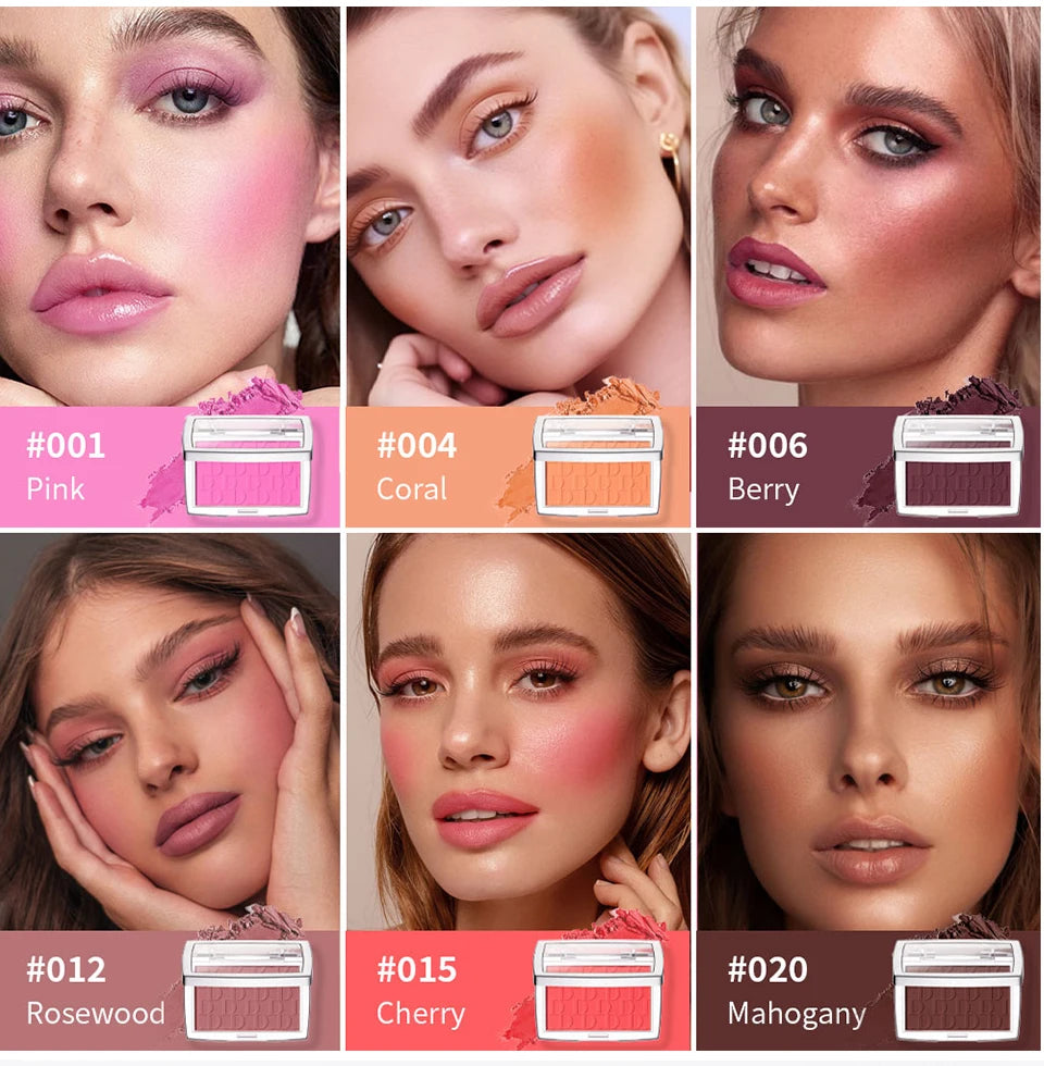 Tidesmit matte natural peach cheek tint blush palette texture close-up for waterproof face contouring
