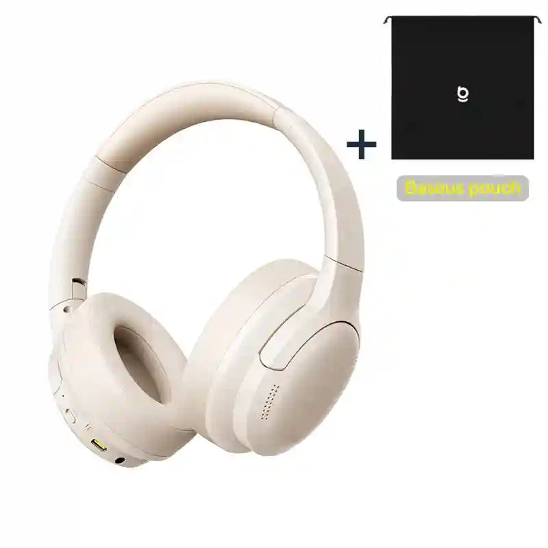 Wireless Headphones with 80H Playtime and Deep Bass - Tidesmit White add pouch China Mainland Tidesmit