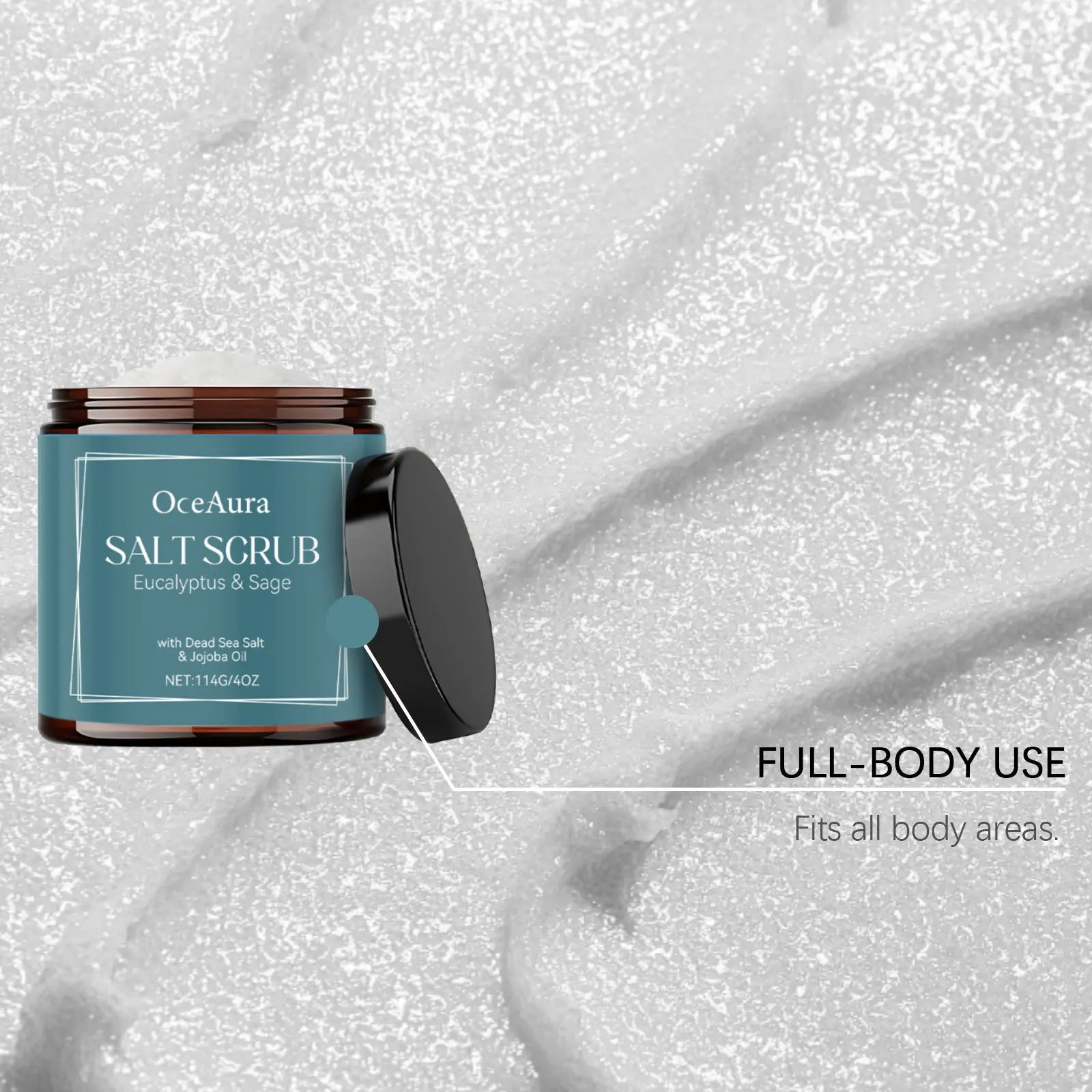 Dead Sea Salt Body Scrub with Jojoba Oil for Smooth Skin - Tidesmit Scrubs Treatments Tidesmit