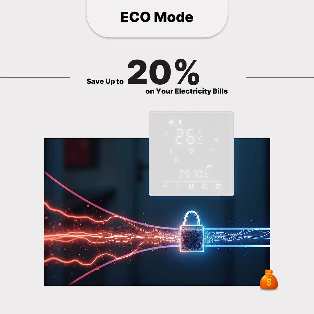 MOES Tuya Matter WiFi Smart Thermostat Temperature Controller Water Boiler Electric Heating With Alexa Google Apple Smartthings
