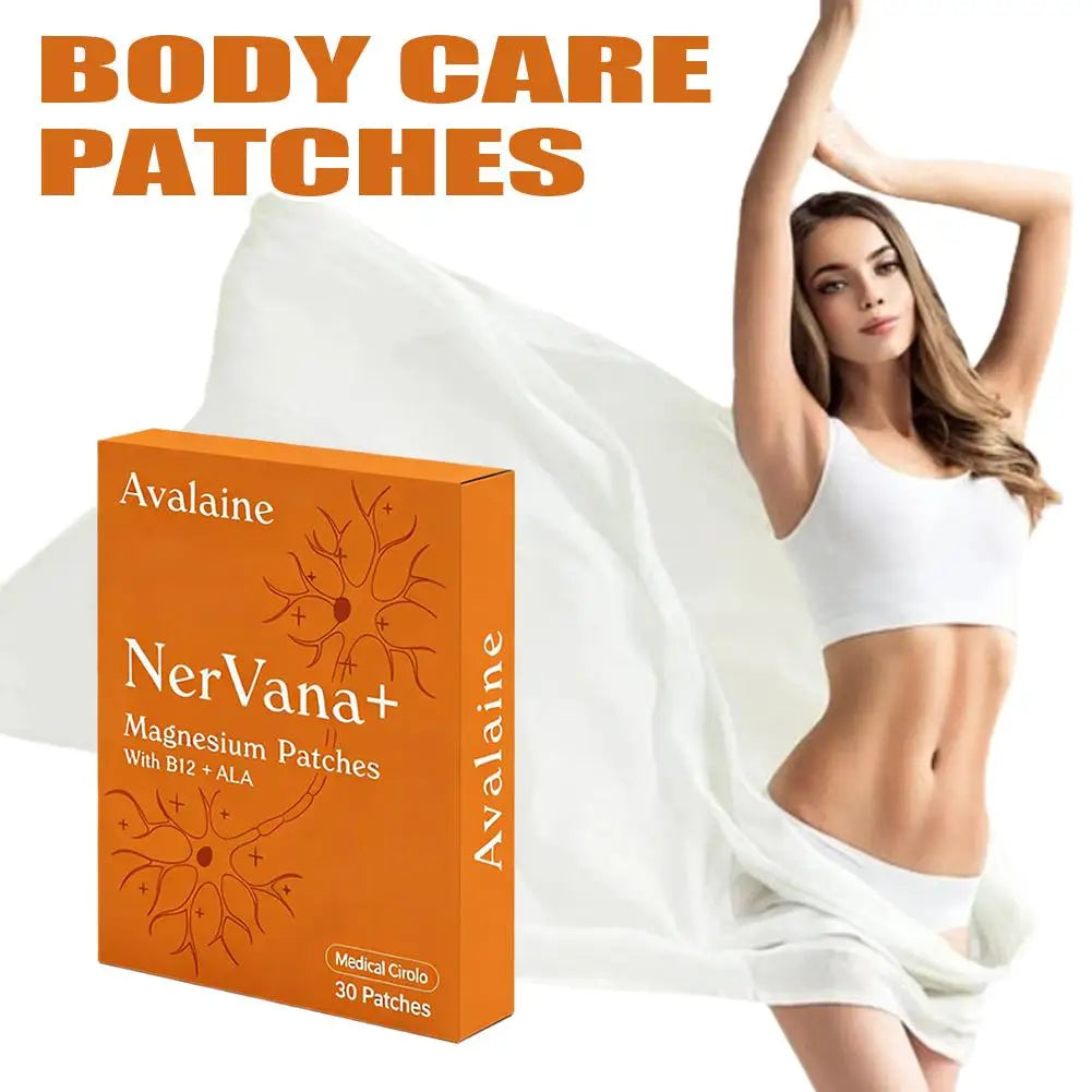 Avalaine NerVana+ Magnesium Patches Skin Care Patch Muscles Relaxation Support Patches Natural Calming Relax Aid Repair