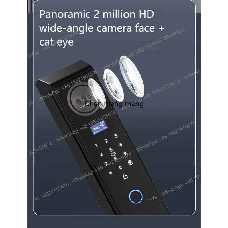 Smart lock with Camera 3D Facial Recognition Electronic Door Lock with Visual Doorbell for Video Surveillance