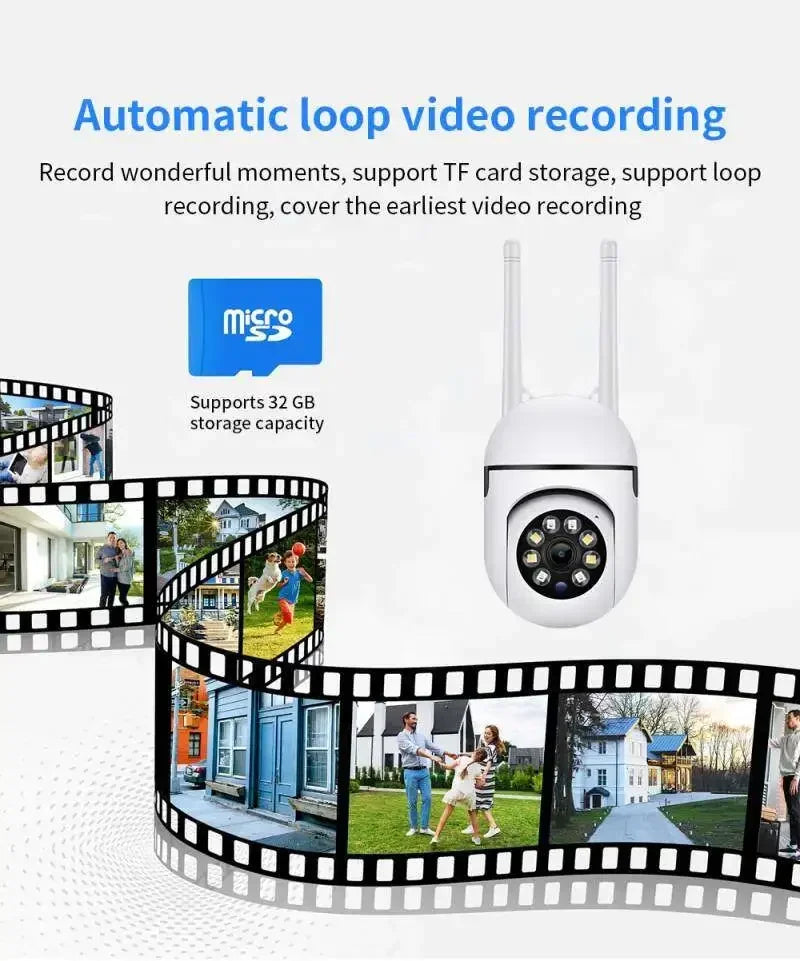 V380 pro WiFi IP Camera 4X Zoom Indoor Surveillance Camera Color Night Vision Human Detection Security CCTV Camera Baby monitor