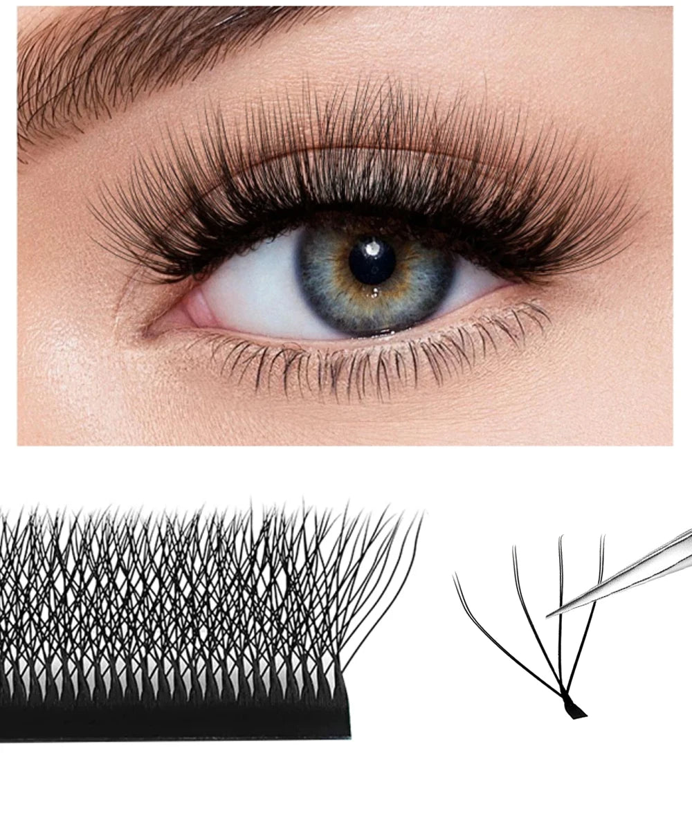 W Style Premade Volume Fans - Professional Faux Lashes by Tidesmit False Eyelashes Tidesmit