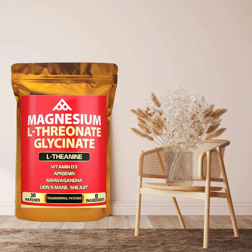 Magnesium L-Threonate and Glycinate transdermal patches 8-in-1 pack for brain health and memory support.