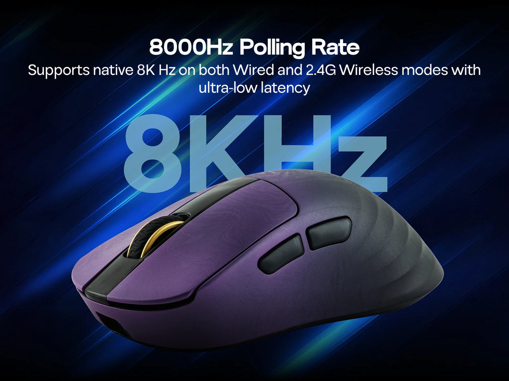 EPOMAKER Carbonis Tri-mode Wireless PAW3950 Sensor Gaming Mouse 8K Polling Rate & 30K DPI Ergonomic Mouse with Digital Display