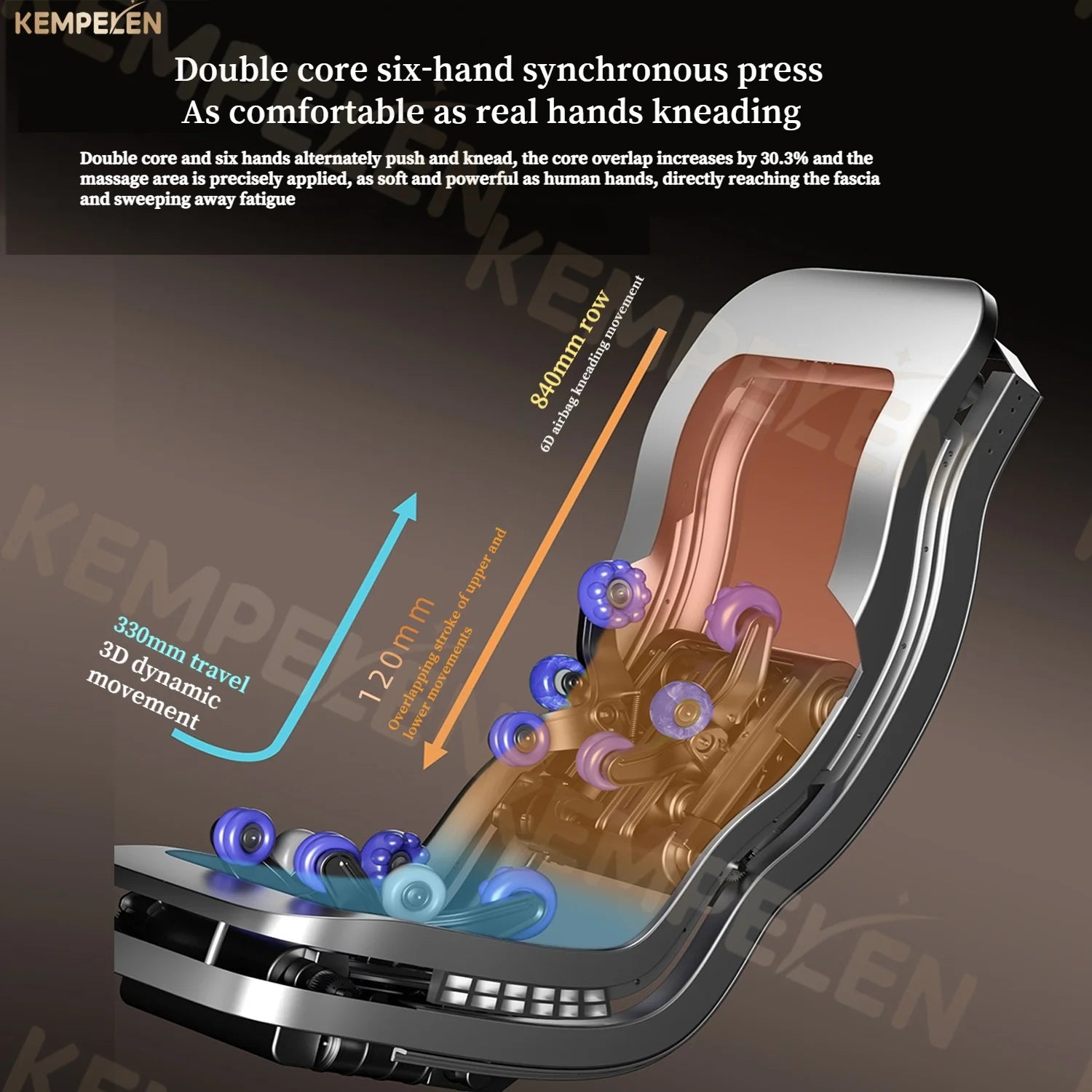 6D Dual-Core Electric Massage Chair with SL Track and Heat Therapy Body Shaping Massage Equipment Tidesmit