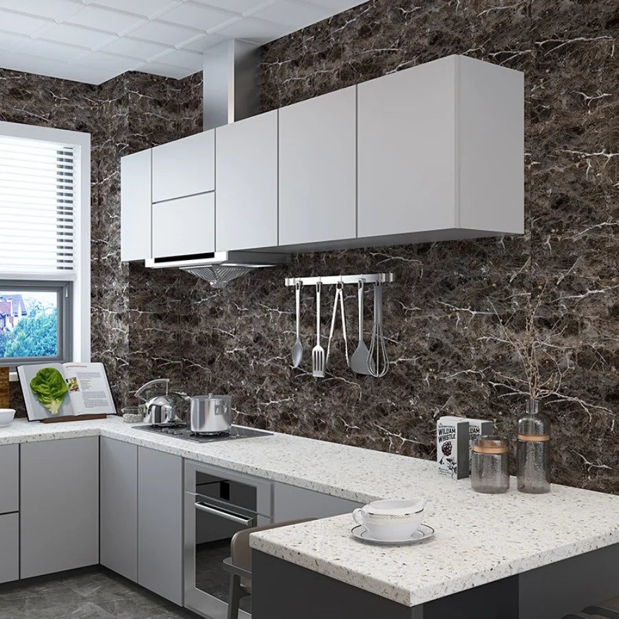 1/12/24Pcs Peel and Stick Marble, 12Inx12In Backsplash Self Adhesive Tiles for Kitchen, Bathroom, Living Room, Bedroom