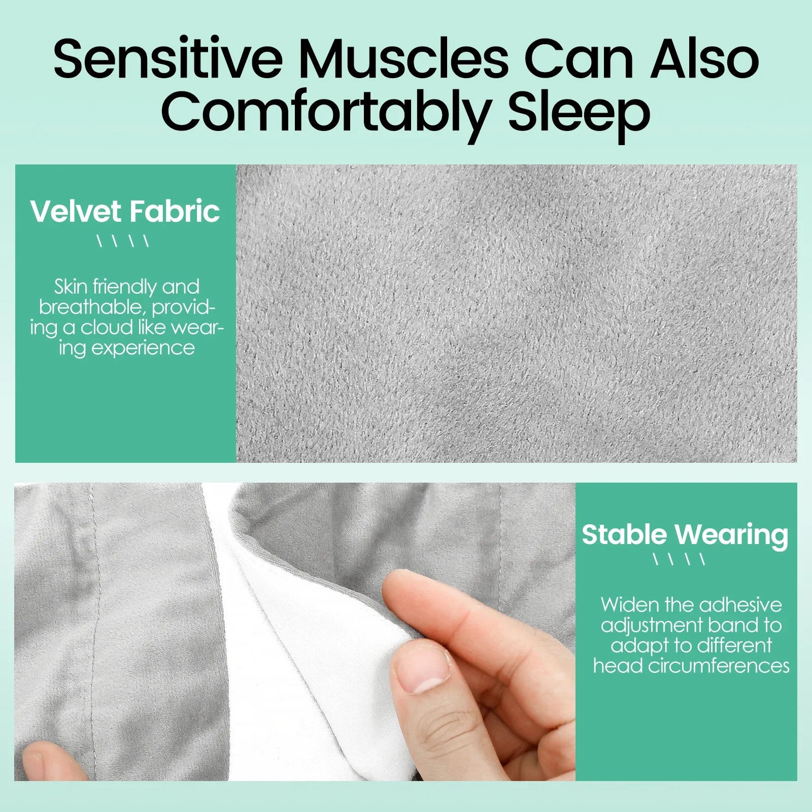 Weighted Eye Mask Soft Breathable Blackout Sleep Mask with Adjustable Sticky Strap Removable Weighted Eye Cover for Sleeping