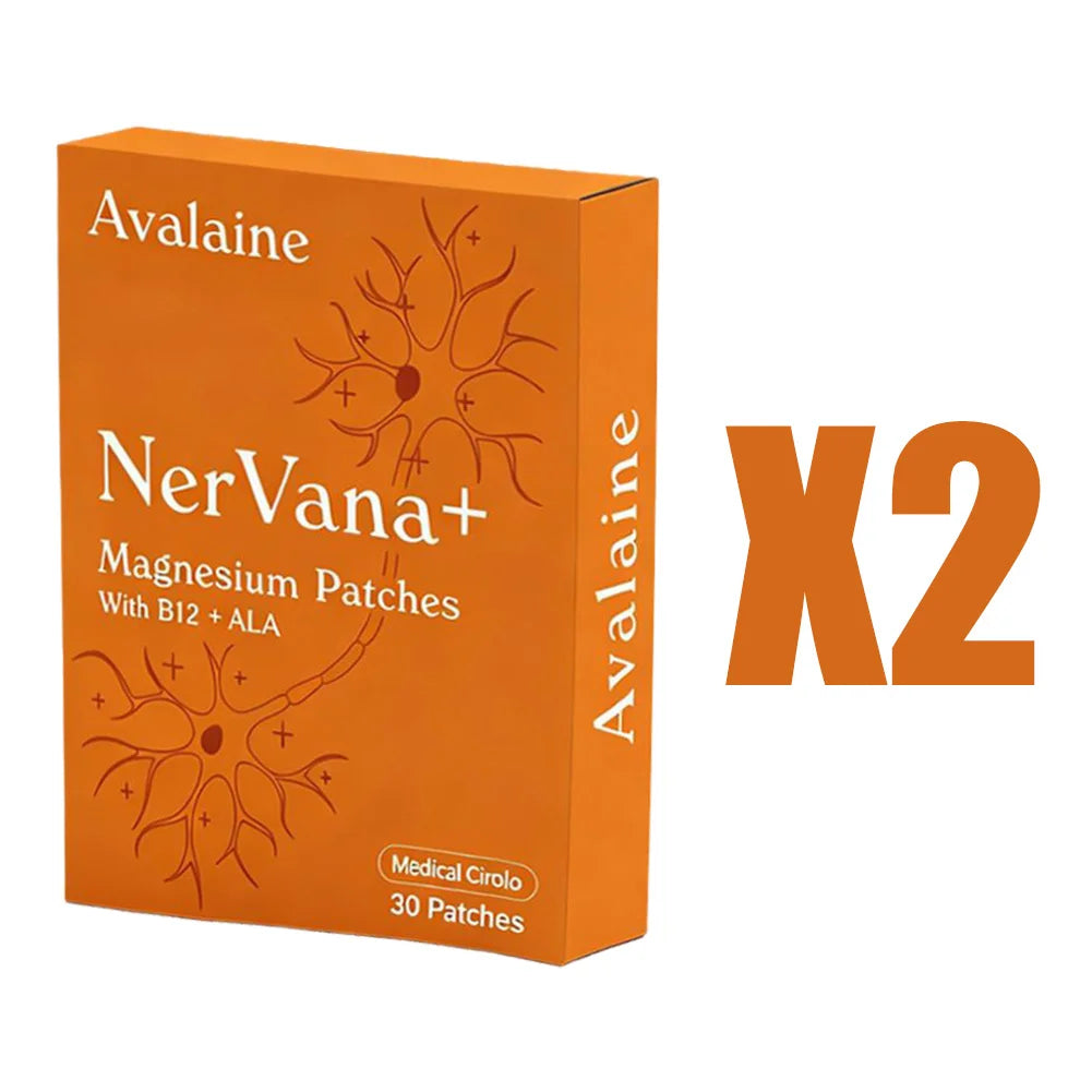 Avalaine NerVana+ Magnesium Patches Skin Care Patch Muscles Relaxation Support Patches Natural Calming Relax Aid Repair
