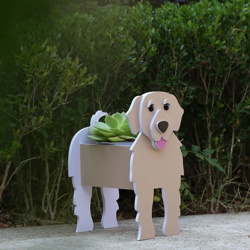 Cute Animal DIY Flower Planter PVC Pet Dog Potted Garden Yard Decoration Plant Container Holder Decor Garden Flower Pots  Orname