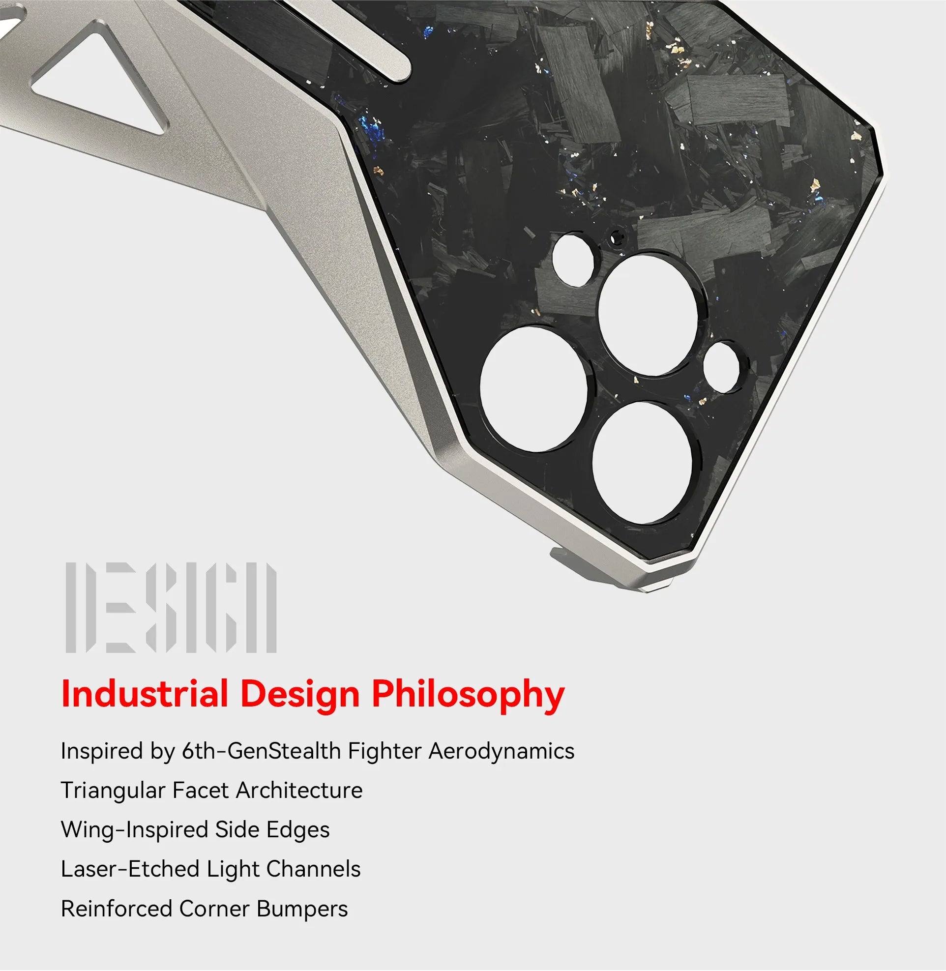 iPhone 16 Pro Max Case - Forged Carbon Fiber Metal Lens Guard Tidesmit