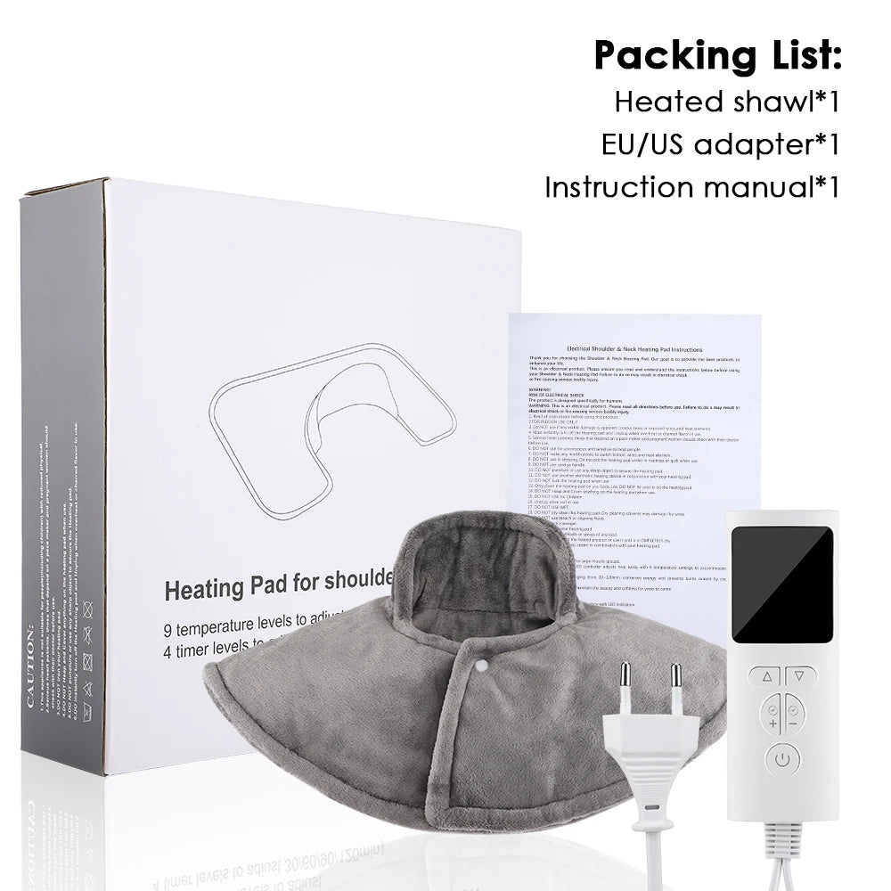 Electric Heating Neck Massager - Deep Tissue Muscle Recovery Tool Fascia Gun Type B EU Plug China Mainland Tidesmit