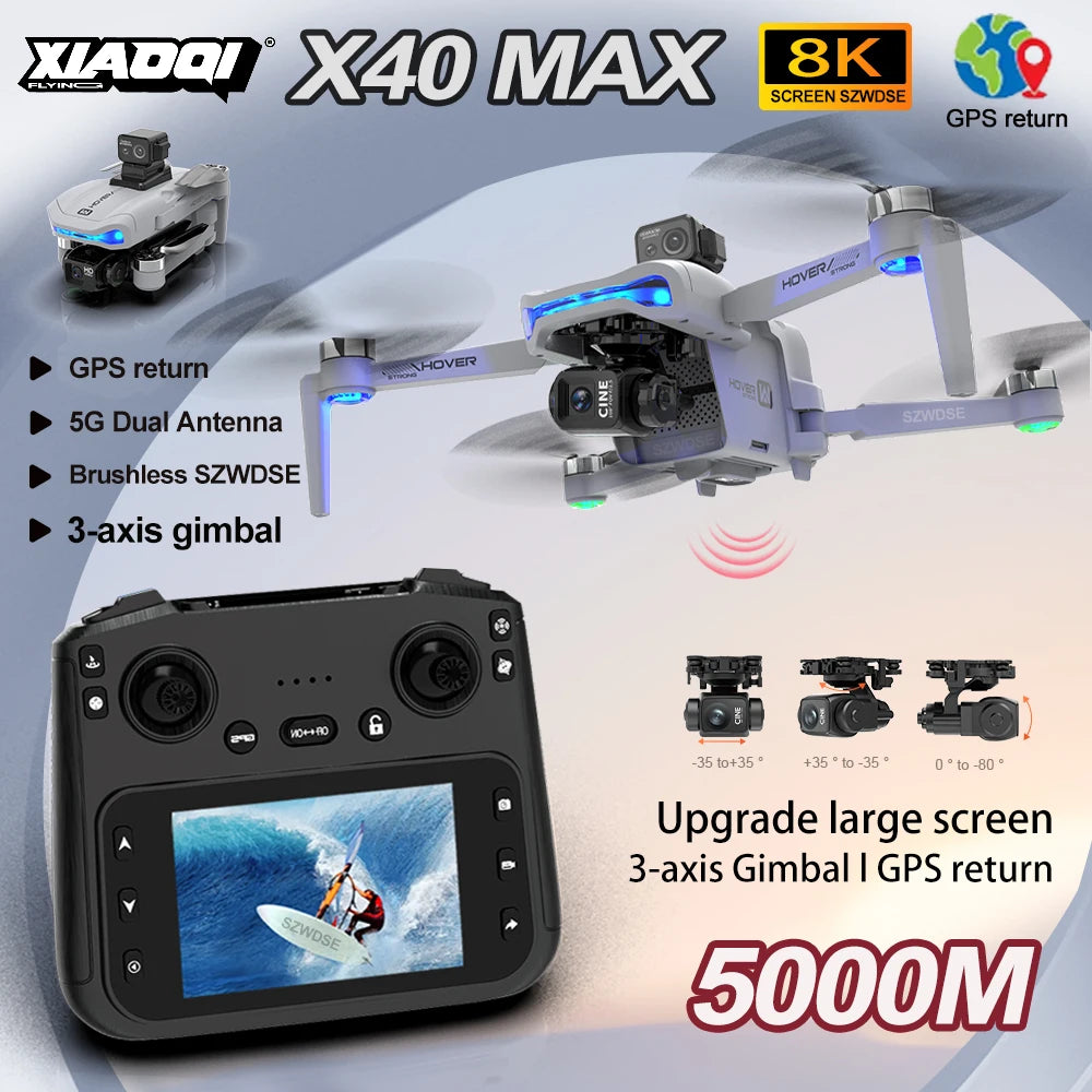 4K Camera Drone with 3-Axis Gimbal and Obstacle Avoidance - X40 PRO Tidesmit
