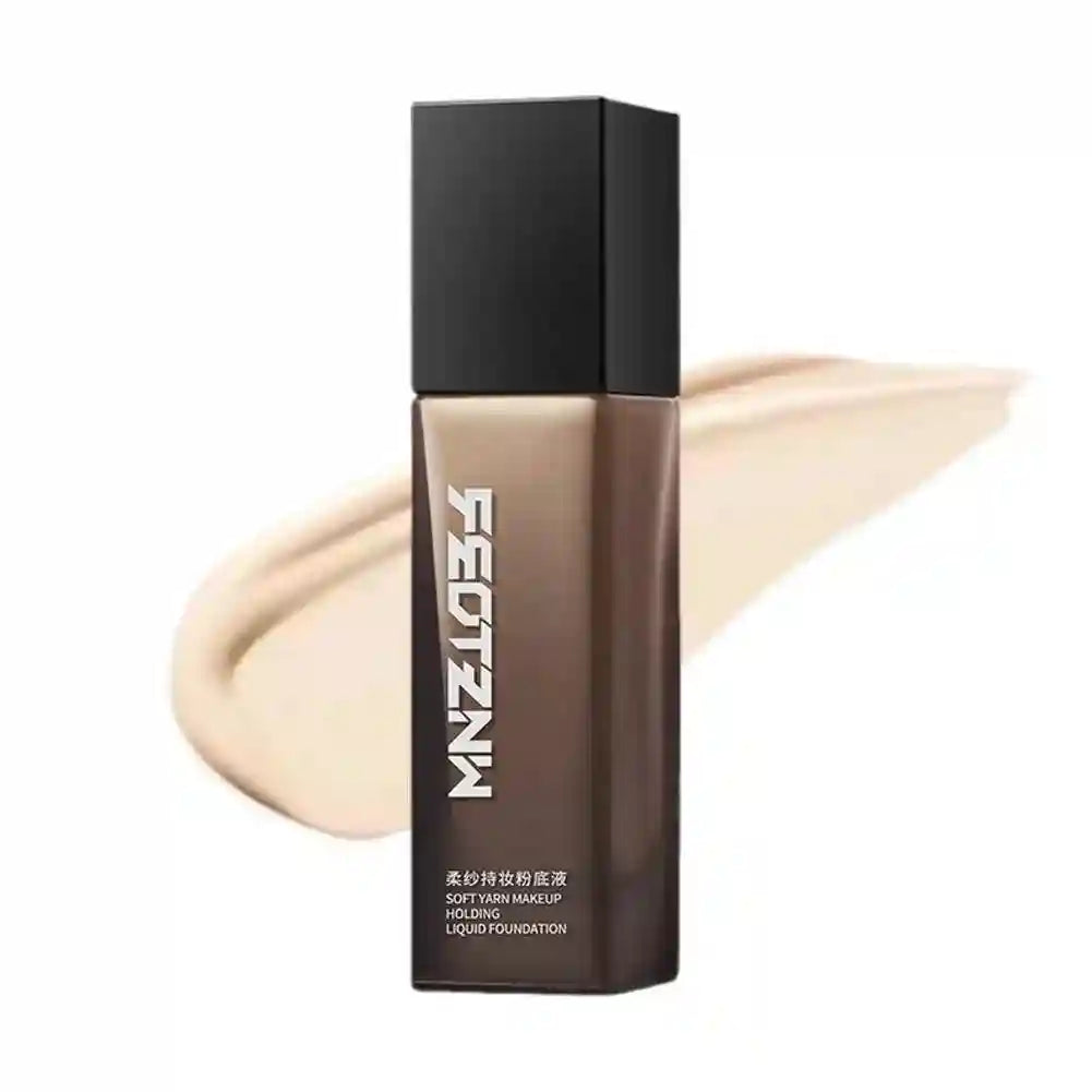 Tidesmit Long-Lasting Soft Yarn liquid foundation texture close-up for wrinkles and aging skin care