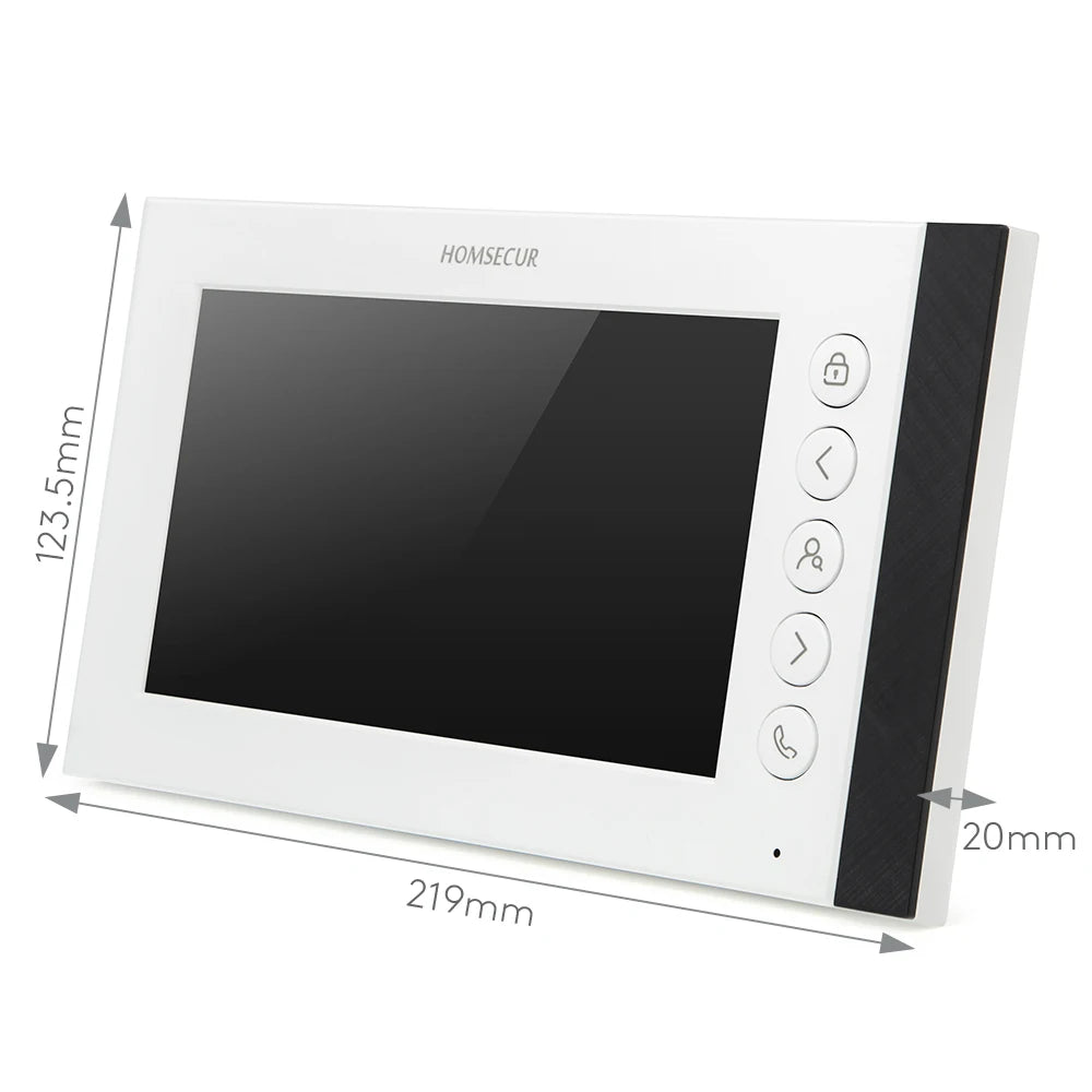 HOMSECUR Tuya App 7" WIFI Video Door Phone Intercom Doorbell Auto Recording For 3 Families